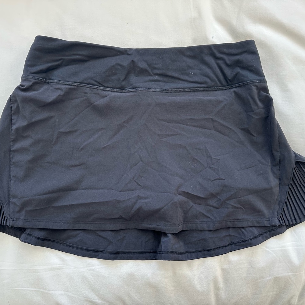 Lululemon Black Play Off the Pleats Skirt